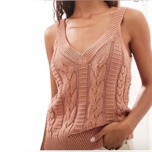 Banana Republic Sweater Pink Sand Sleeveless S